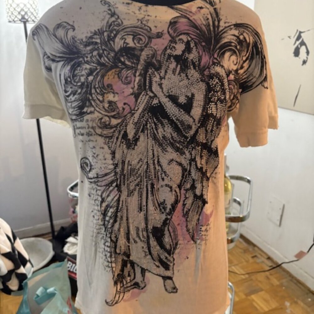 Sinful Vintage heavily jewelled t-shirt.